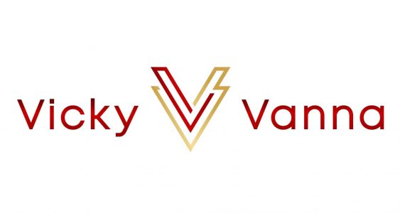 Vicky Vanna DJ Logo djlogodesign.co.uk white back crop
